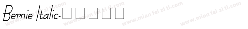 Bernie Italic字体转换